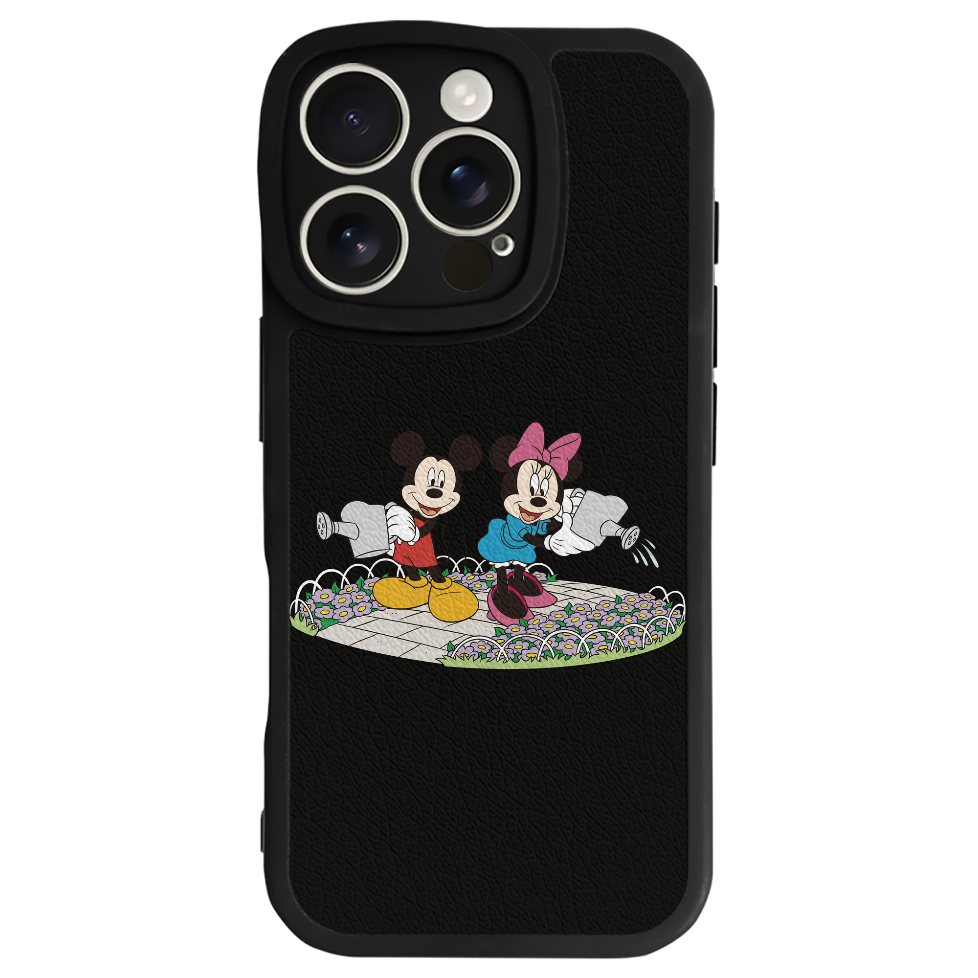 （画像用） ミッキーマウス Mickey Mouse 【iPhone 16シリーズ対応】シリコンスマホケース（レザー調） 材質：シリコン